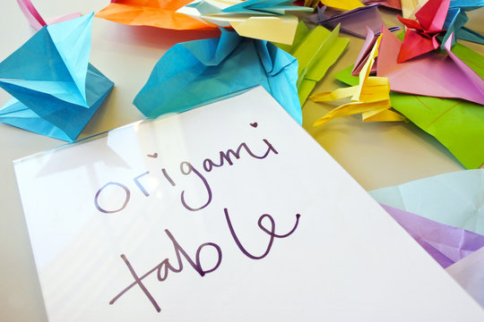 Origami Table Visual Art Background