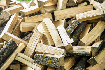 firewood chopped background texture