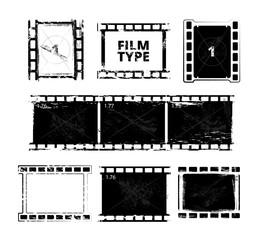 Film strip template. Vector pictures isolate