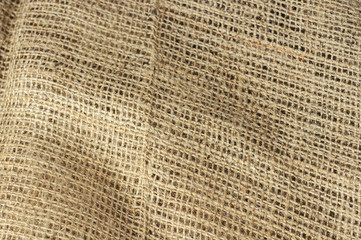 natural fabric linen brown sack pattern canvas or background. sackcloth textured.
