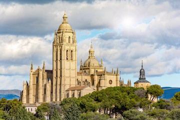 Cathedral of Segovia in Spain, late Gothic cathedral, and last gothic cathedral of Spain