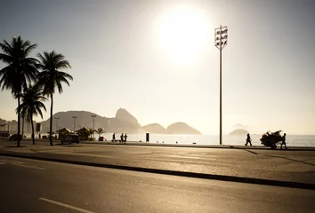 Afwasbaar Fotobehang Copacabana, Rio de Janeiro, Brazilië Copacabana in the morning