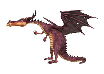 Fototapeta premium 3D renderowania Fantasy Dragon na białym tle