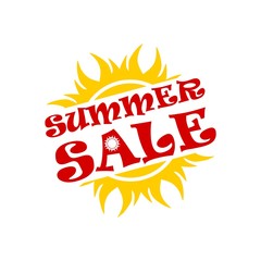 Summer sale sign, logo, icon