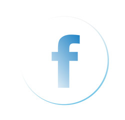 F letter, F symbol, facebook logo icon, vector design illustration
