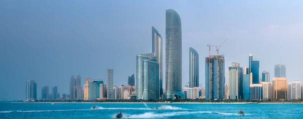 Gordijnen View of Abu Dhabi Skyline at day time, UAE © boule1301