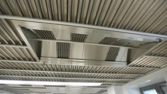 industrial ventilation hood in the kitchen