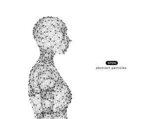 Abstract vector illustration of human bust.