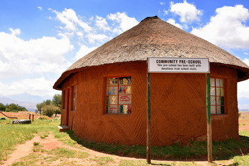 Fototapeta na wymiar Schule in Lesotho