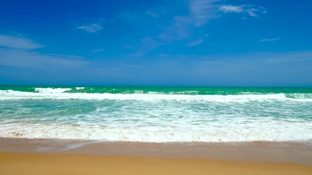View Of Beach Sea In Summer Sun Beautiful Water Wave