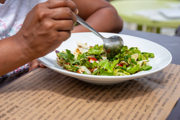 Eating Salad