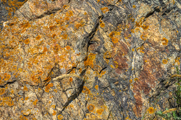 Texture of granite stone. Natural mountain stone. Blue shades of texture