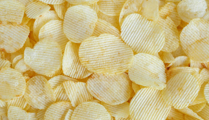 crispy potato chips snack texture background