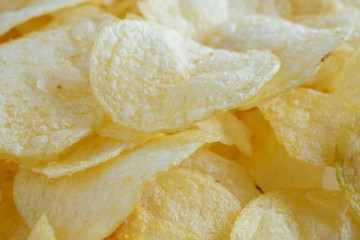 crispy potato chips snack texture background