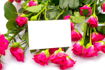 Business card on a floral background