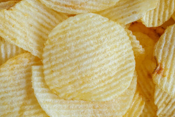 crispy potato chips snack texture background