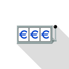 Euro slot reels icon vector illustration