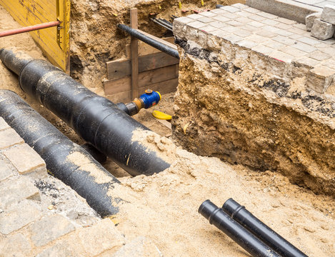 Baustelle Fernw&auml;rmenetz