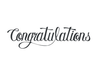 Congratulations typographic design