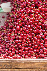 Cherries on the market 