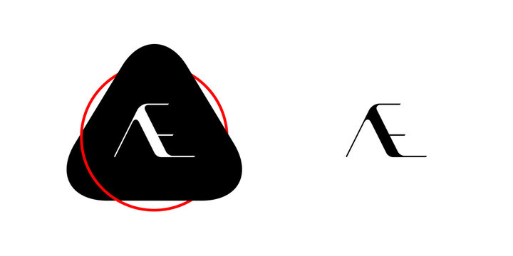 AE logo, monogram, vector