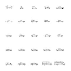Cars set icon illustration, vector