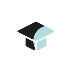 University hat icon, logo, vector