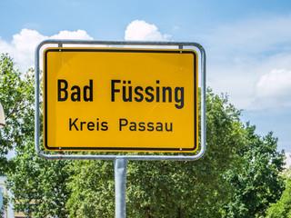 Ortstafel Bad Füssing