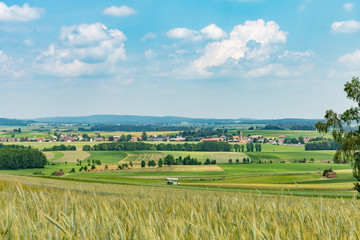Fototapeta na wymiar View over village of Gastern Lower Austria in summer.