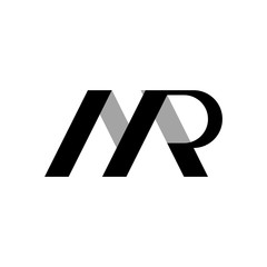MR logo, monogram, vector
