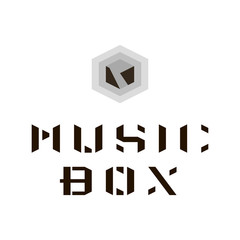 Music box logo, illusrtration, vector