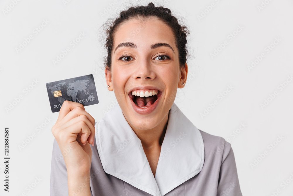 Canvas Prints Portrait of a cheerful young housemaid