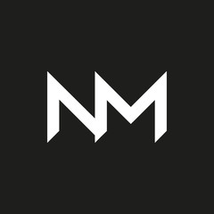 NM logo, monogram, vector