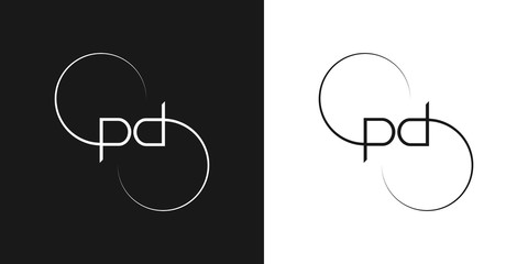PD logo, monogram, vector