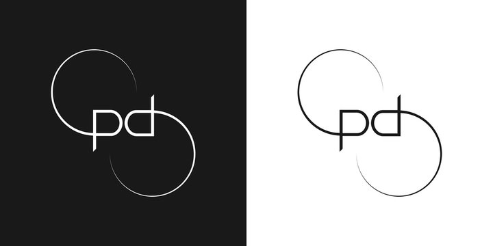 PD logo, monogram, vector