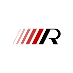 R logo, monogram, vector
