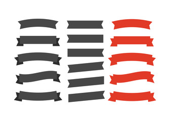 Set of ribbons for anniversary. Banner ribbon vector