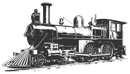 steam locomotive railway #vector #isolated - Lokomotive Lok - obrazy, fototapety, plakaty