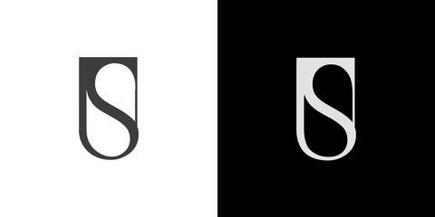 US, SU logo, monogram, vector