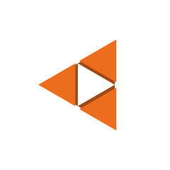 Triangle logo, illustration, vector