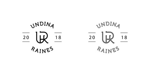 UR logo, monogram, vector