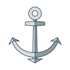 Anchor Poster Sea Adventures Vector Illustration