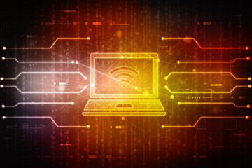 2d rendering new Laptop technology
