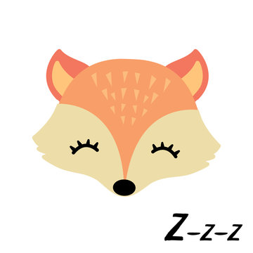 Cute little sleepy fox