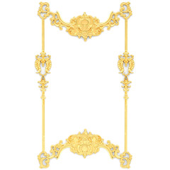 Stucco decoration, gold cartouche	