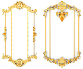 Stucco decoration, gold cartouche	