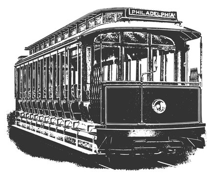 tram / streetcar philadelphia #vector #isolated - Straßenbahn