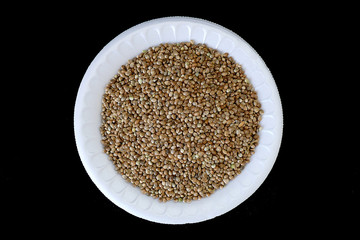 hemp seeds in a plate,

