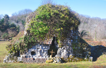 Ancient temple in Musser. Abkhazia