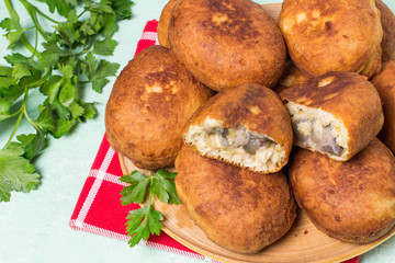 Delicious fried patties with eggplant and cheese
